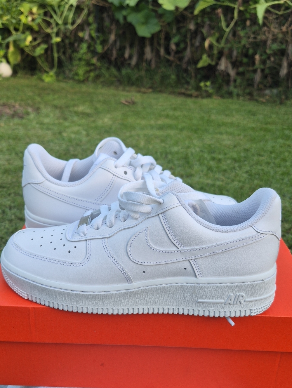 Nike All-White Low-Top Leather Sneakers